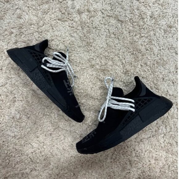 Adidas NMD Hu Pharrell Black GY0093 Size US M5.5 W6.5 - Picture 1 of 7